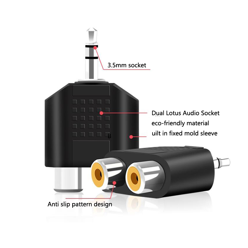Earphone Splitter Jack - 1/2/4 шт. Аудиокабель-адаптер 3,5 мм Jack