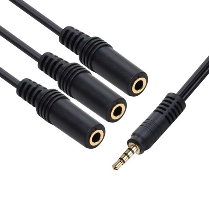 Earphone Splitter Jack - 1 шт. 3,5 мм 3-портовый аудио-сплиттер
