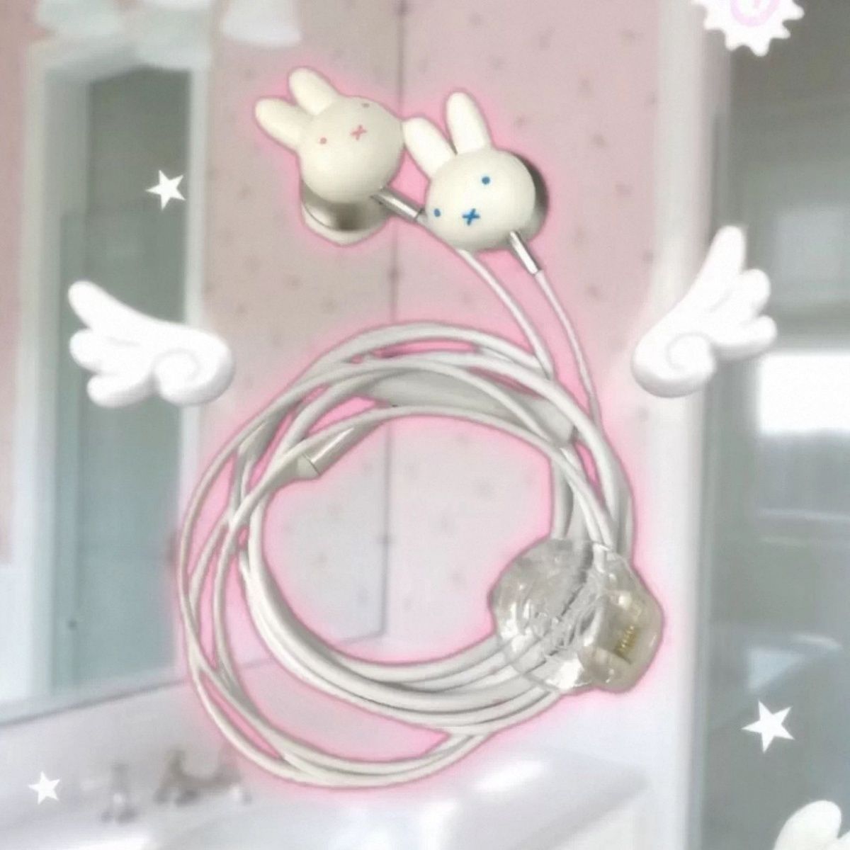 Usb C Earphone - Винтажные милые наушники-вкладыши Miffy Rabbit с