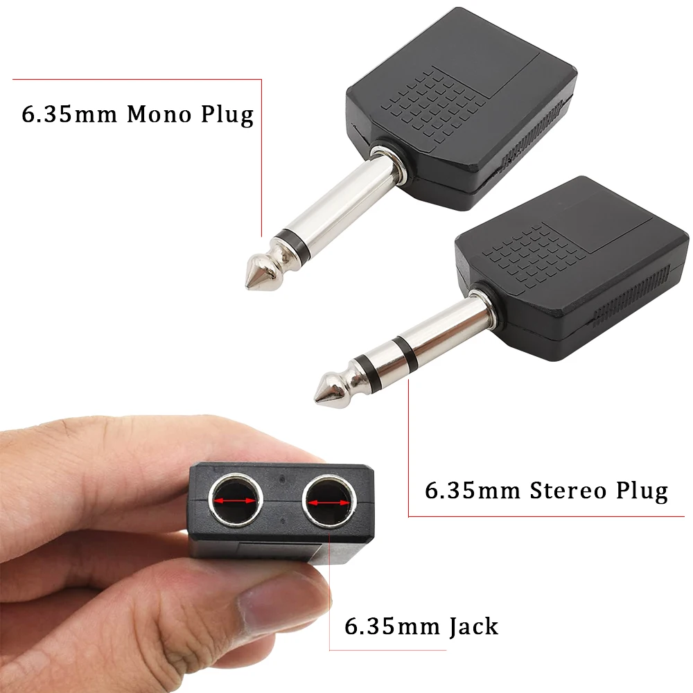 Earphone Splitter Jack - 2 шт. 1/4 