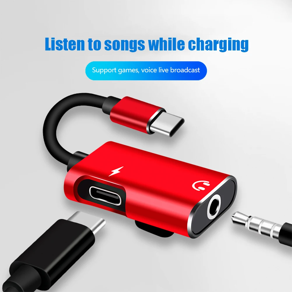 Earphone Splitter Jack - Адаптер Type-C на 3,5 мм для