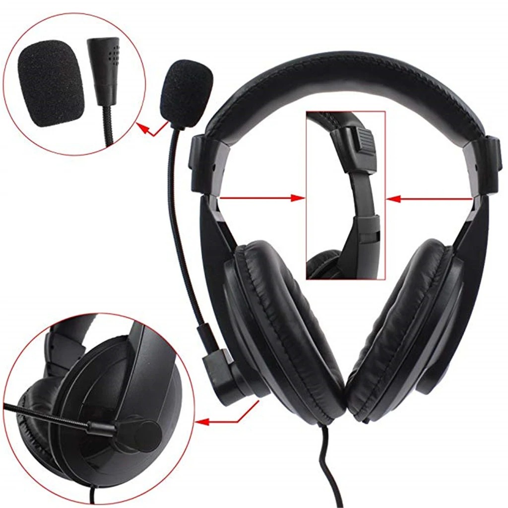 Wired Earphone Mic - Профессиональные шумоподавляющие Накладные наушники с микрофоном
