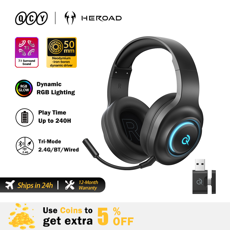 Gaming Headset Rgb - Игровая гарнитура QCY Heroad V200 с