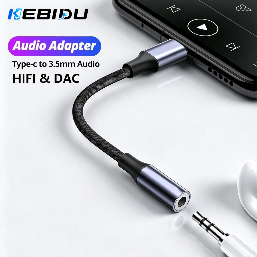 Адаптер KEBIDU Type C на 3.5 м – обзор и цена Audiophile Headphone Wired