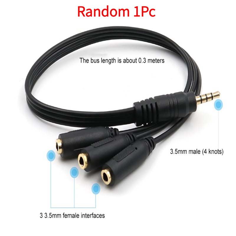 1 шт. 3,5 мм 3-портовый аудио- – обзор и цена Earphone Splitter Jack