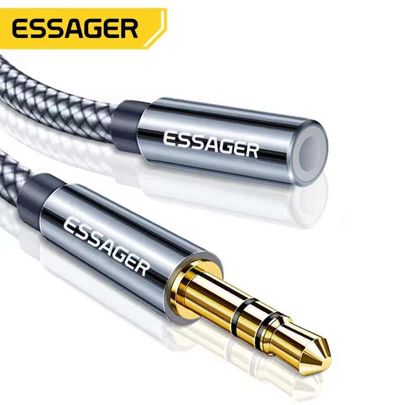 Кабель-удлинитель Essager 3,5  – обзор и цена Earphone Splitter Jack
