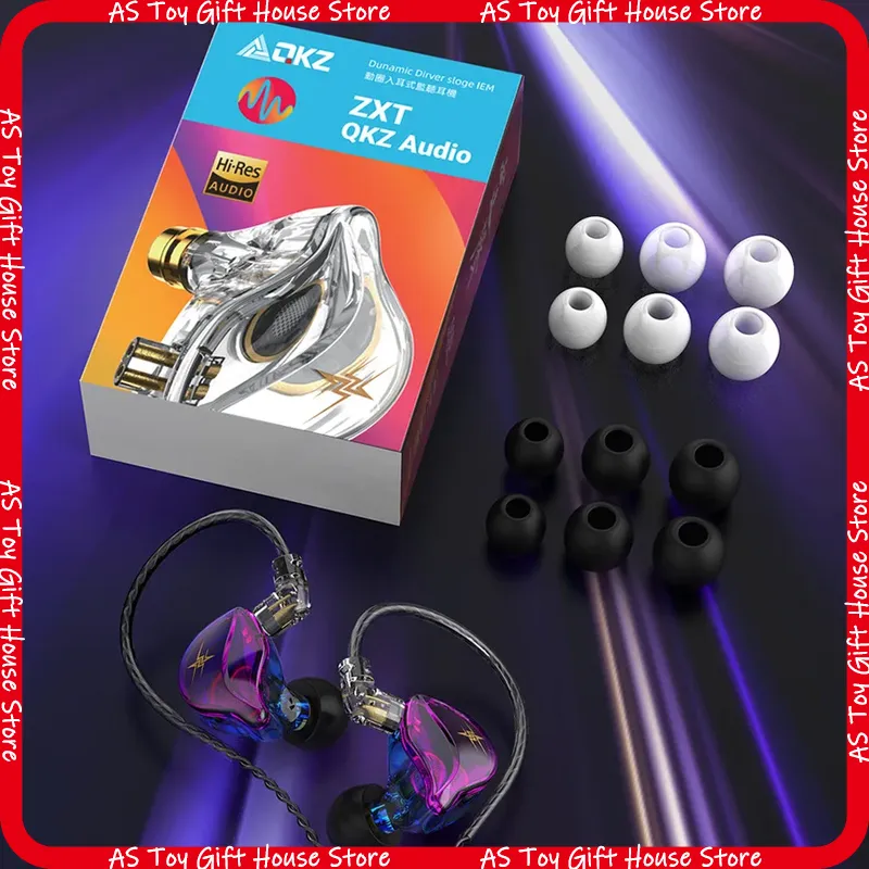 Наушники QKZ ZXT с проводным п – обзор и цена Wired Earphone Mic