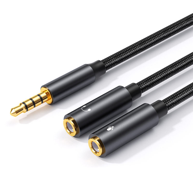 3,5 мм разъем Aux аудиокабель  – обзор и цена Earphone Splitter Jack